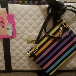 Betsey Johnson quilted weekender